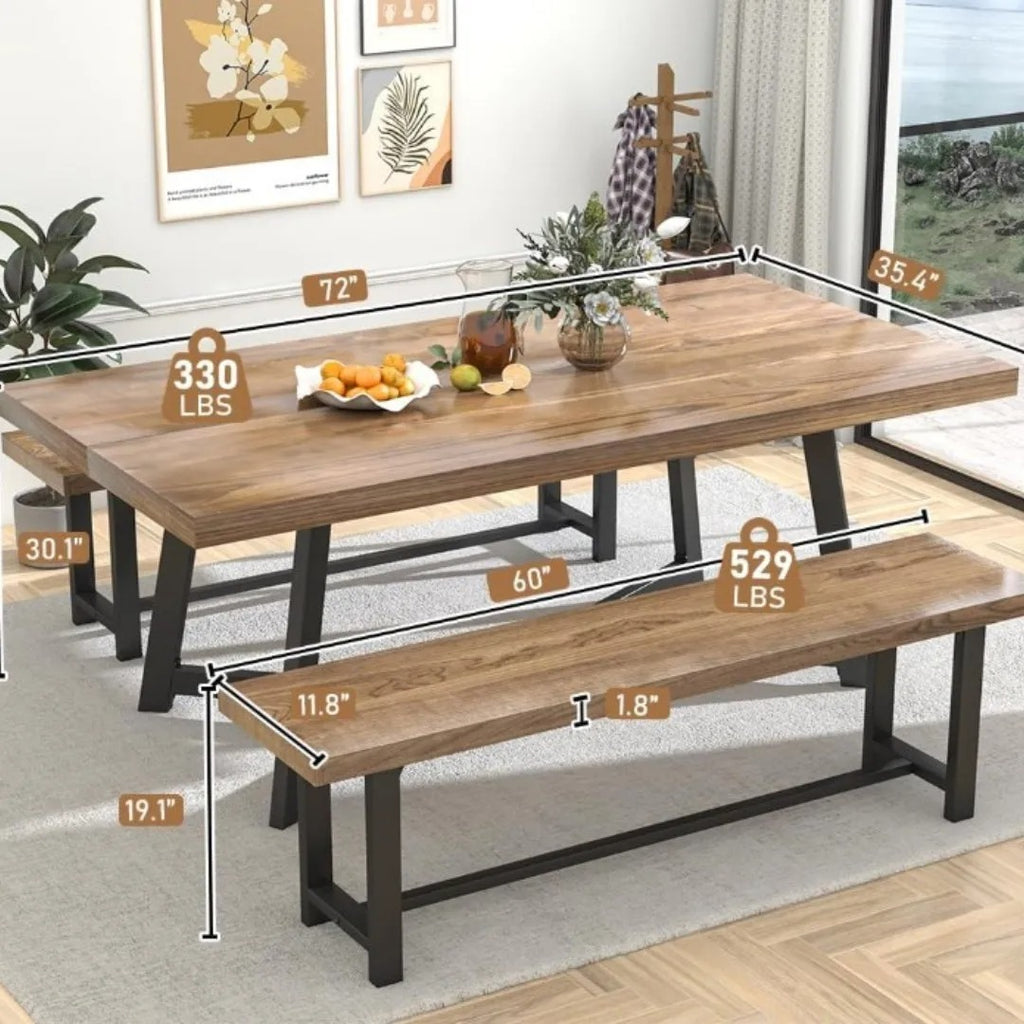 Solid Wood Dining Table for 8-10