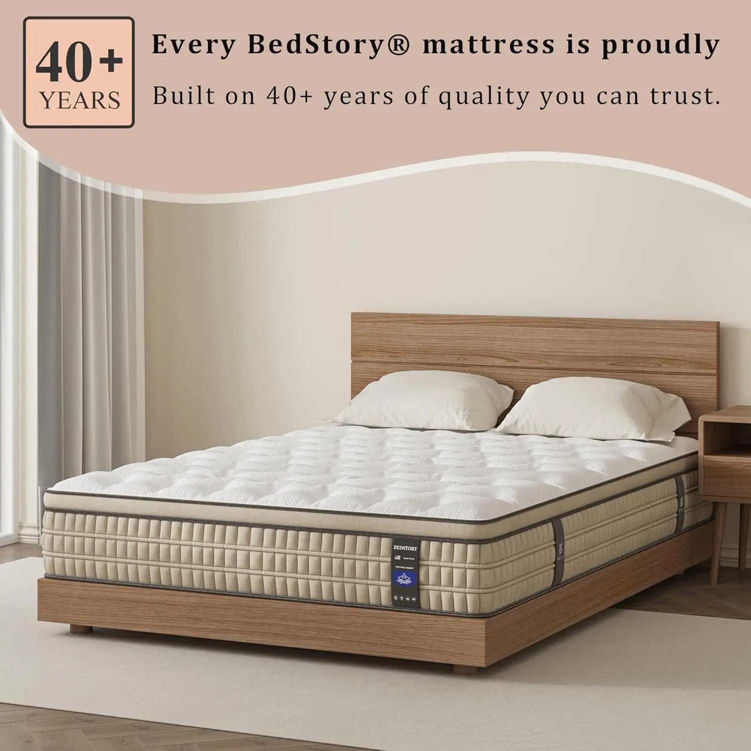 12” Memory Foam & Pocket Spring Mattress, CertiPUR-US Certified